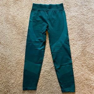 Green PINK Seamless Leggings SZ XL